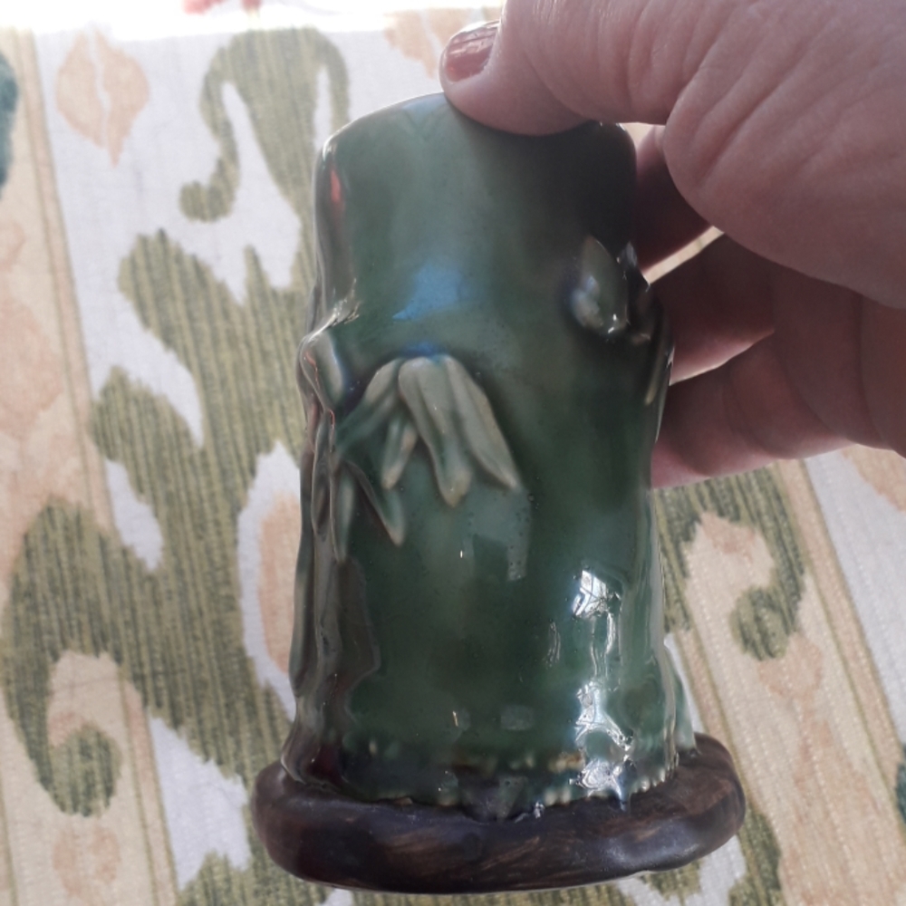 Vintage Panda Bear Mom & Baby Ceramic Vase - Picture 8 of 9